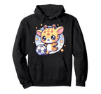 Giraffe Soccer Player Kicking Soccer Ball Hoodie - Graphic Print Unisex