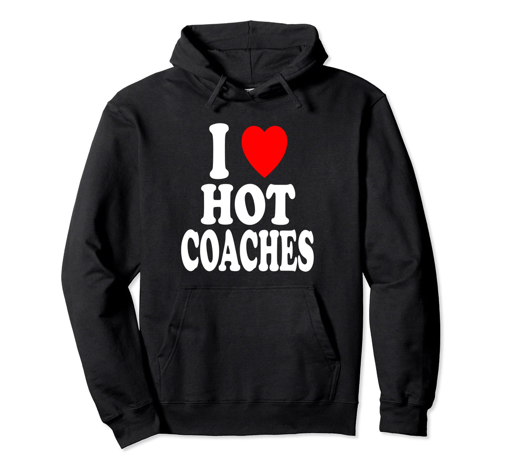I Heart Love Hot Coaches Soccer Hoodie - Trendy Graphic for Adults
