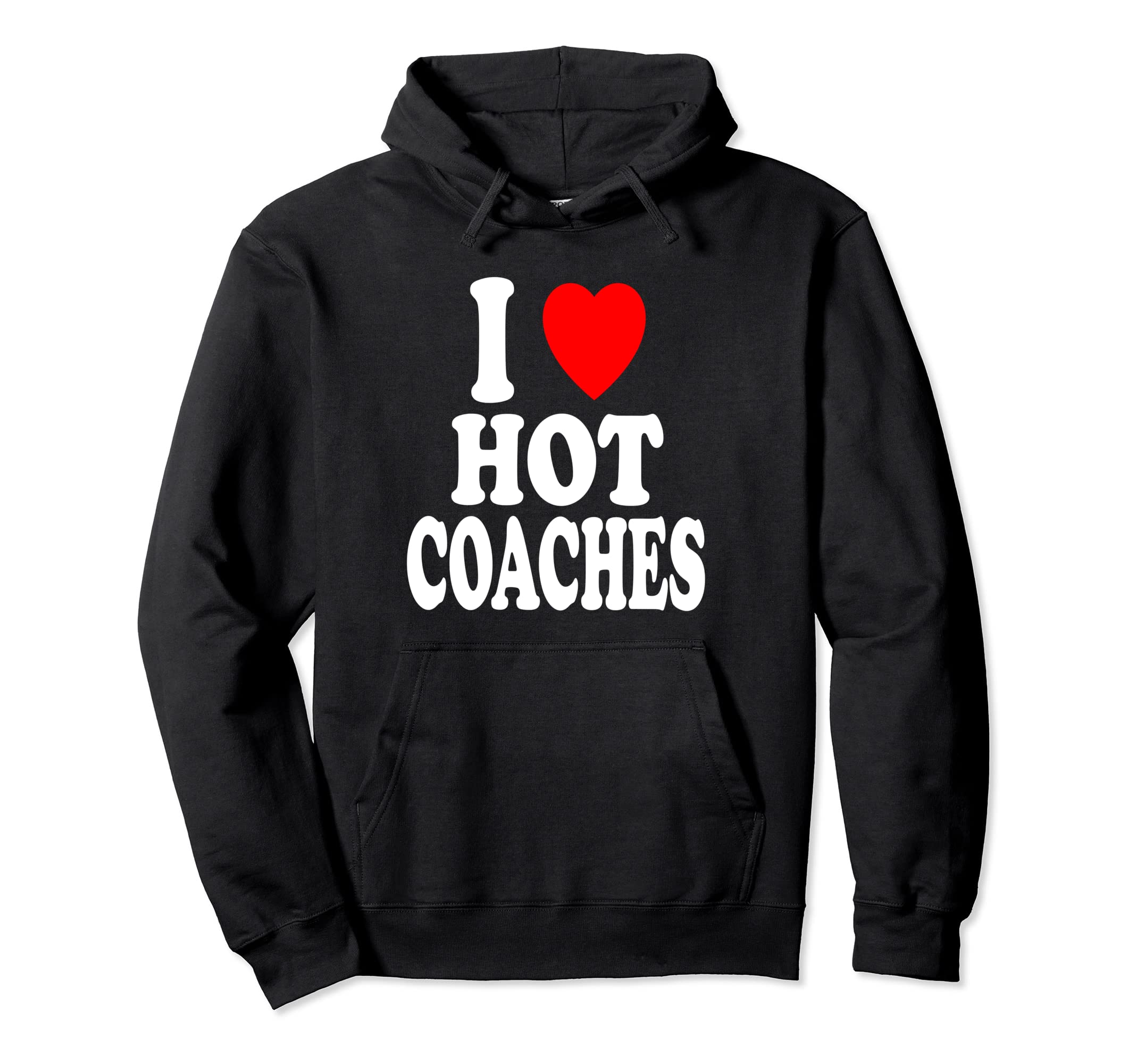I Heart Love Hot Coaches Soccer Hoodie - Trendy Graphic for Adults