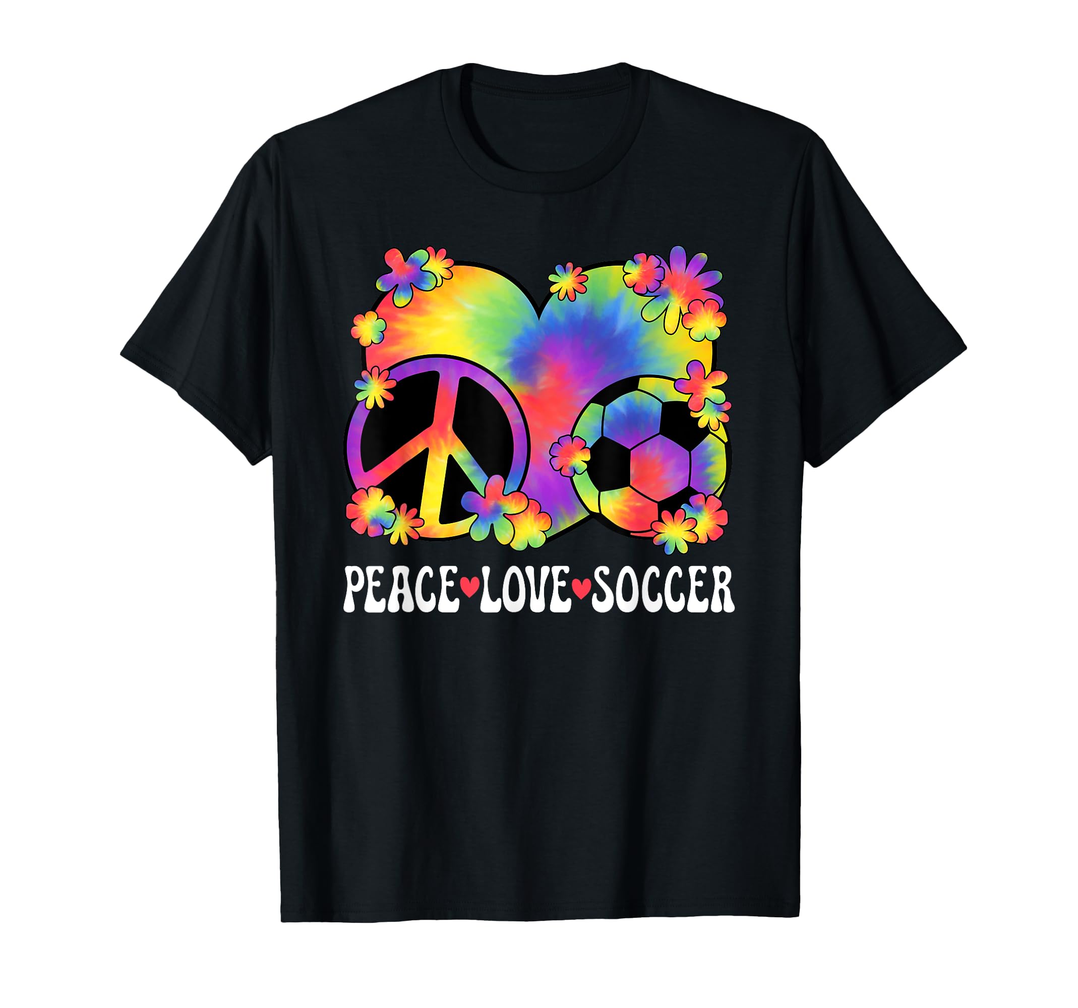 Peace Love Soccer Lover 60S 70S T-Shirt - Streetwear Style for Adults