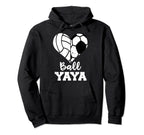 Ball Yaya Heart Funny Soccer Volleyball Hoodie - Novelty Apparel Men Women