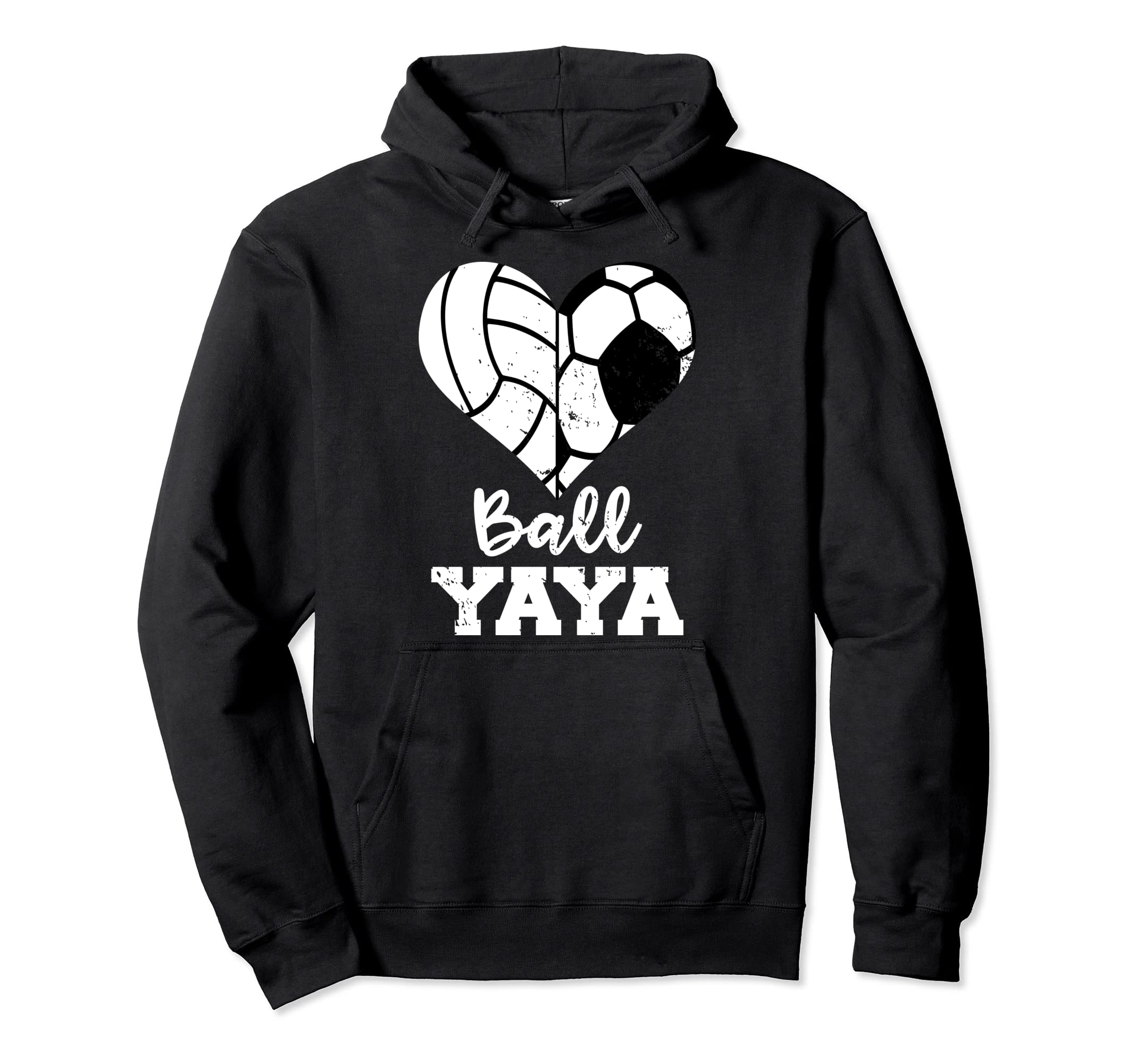 Ball Yaya Heart Funny Soccer Volleyball Hoodie - Novelty Apparel Men Women