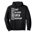 Eat Sleep Soccer Repeat Funny Soccer Hoodie - Minimalist Print Unisex