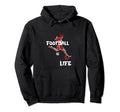 Football Is Life Football Player Soccer Hoodie - Aesthetic Graphic Unisex