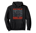 What Part Dont You Understand Funny Hoodie - Minimalist Print for Adults
