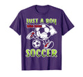 Just Who Loves Soccer Soccer Player T-Shirt - Graphic Print Unisex