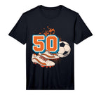 Mens 50Th Birthday Soccer Player T-Shirt - Minimalist Print Unisex