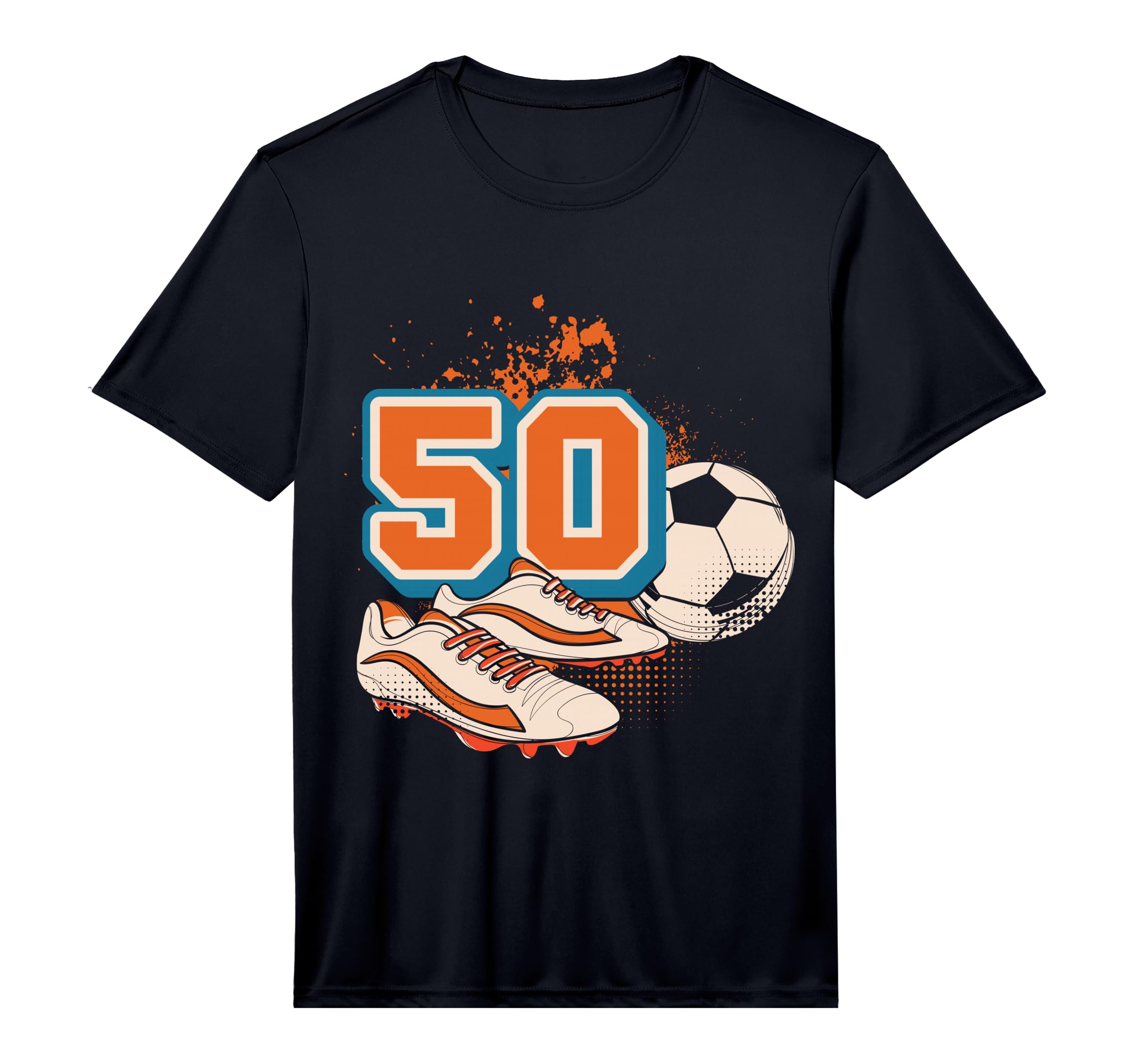 Mens 50Th Birthday Soccer Player T-Shirt - Minimalist Print Unisex