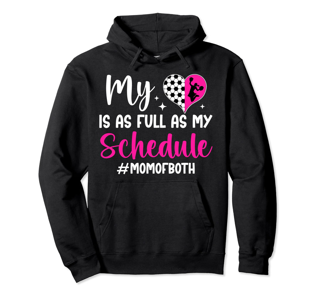 Mom Both Proud Cheer And Soccer Mom Hoodie - Graphic Print for Adults