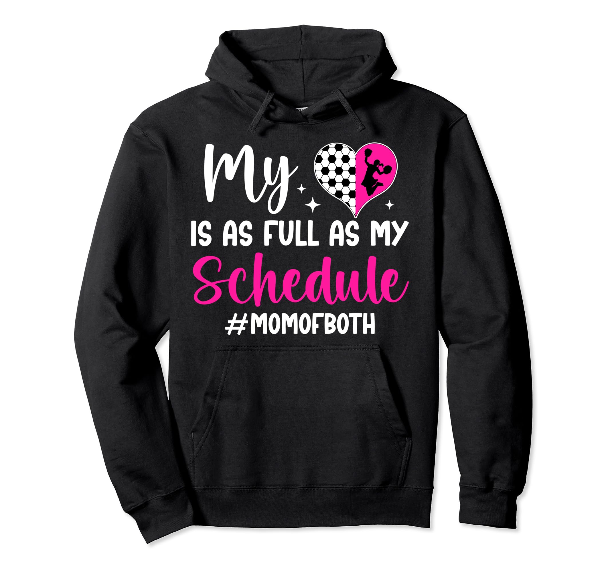 Mom Both Proud Cheer And Soccer Mom Hoodie - Graphic Print for Adults