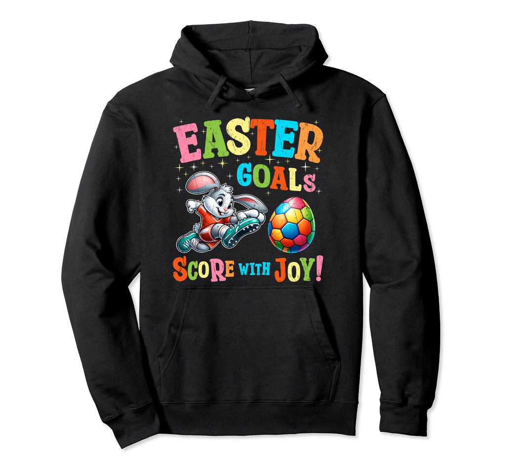 Easter Goals Score Joy Bunny Play Hoodie - Casual Everyday Wear Unisex
