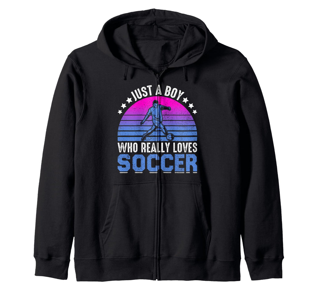 Just Who Really Loves Soccer Play Sweatshirt - Minimalist Print for Adults