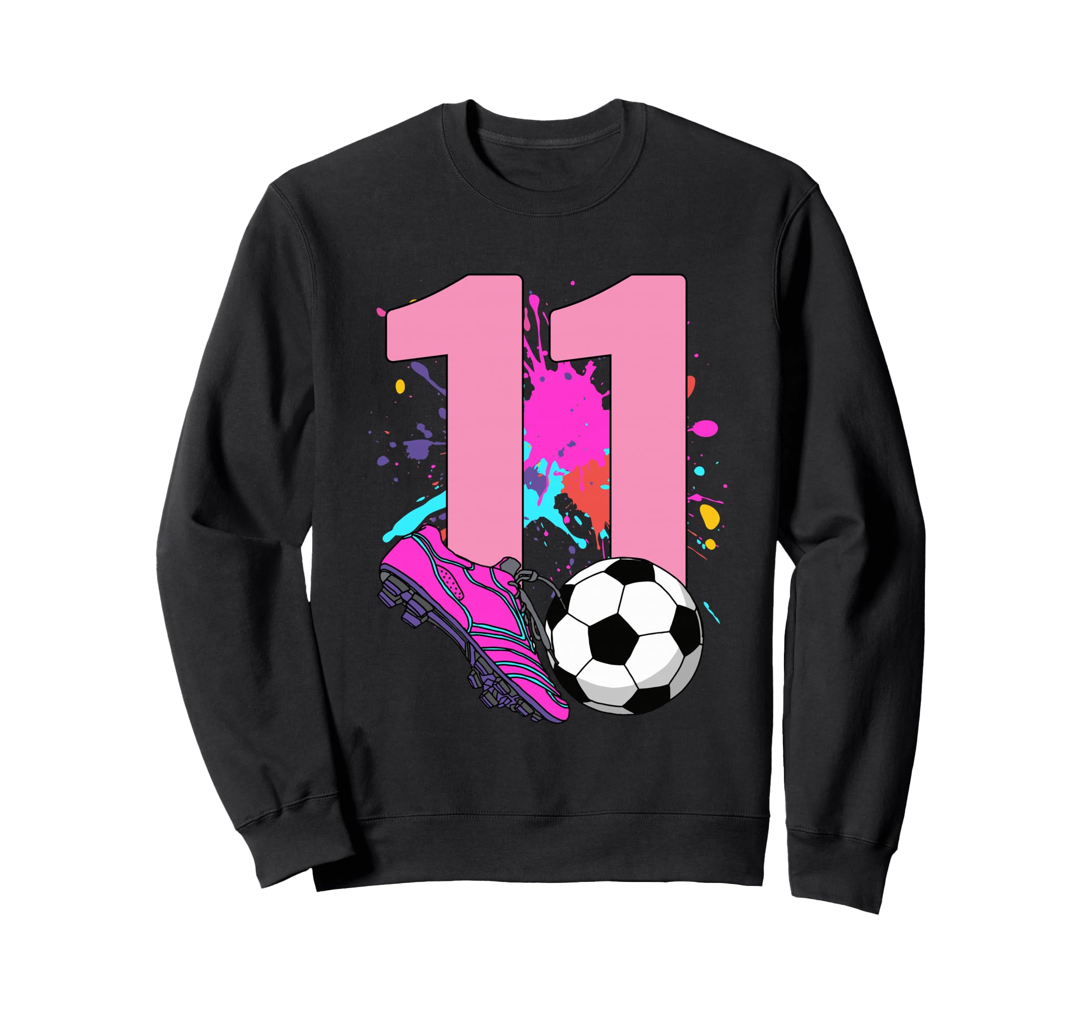 11Th Birthday Soccer Player Sweatshirt - Fun Novelty Design Men Women