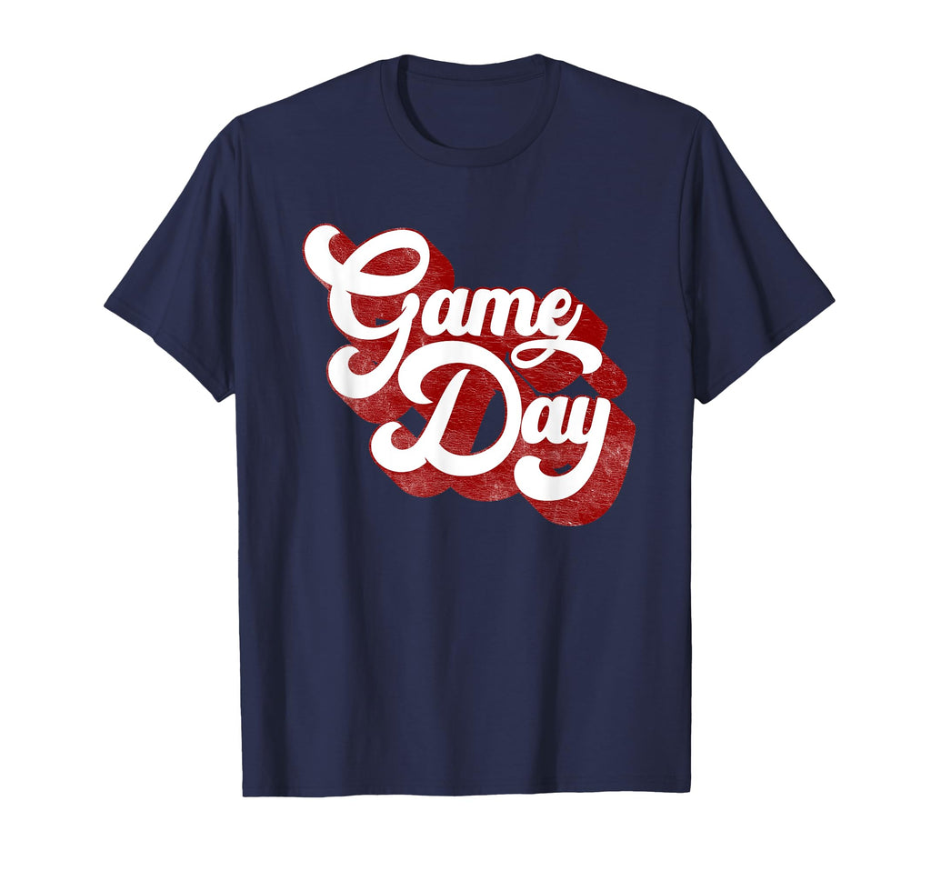Patriotic Game Day Red White Blue T-Shirt - Fun Novelty Design for Adults
