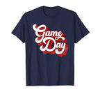 Patriotic Game Day Red White Blue T-Shirt - Fun Novelty Design for Adults