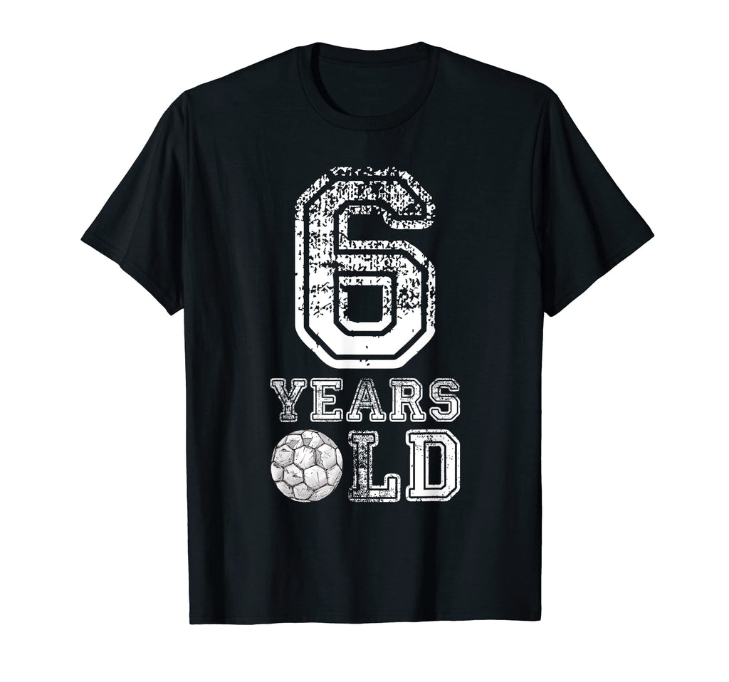 6 Years Old Soccer Sports Birthday T-Shirt - Custom Art Print Men Women