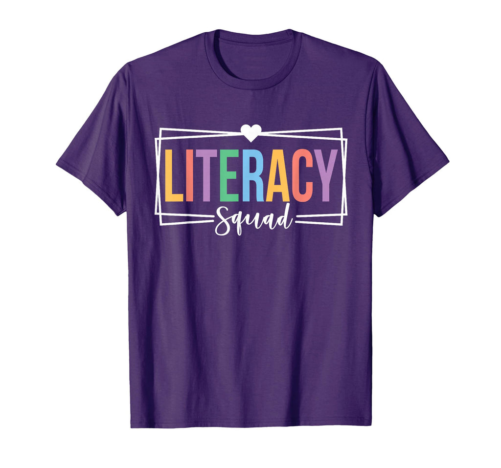 Literacy Squad Literacy Coach Crew T-Shirt - Aesthetic Graphic for Adults