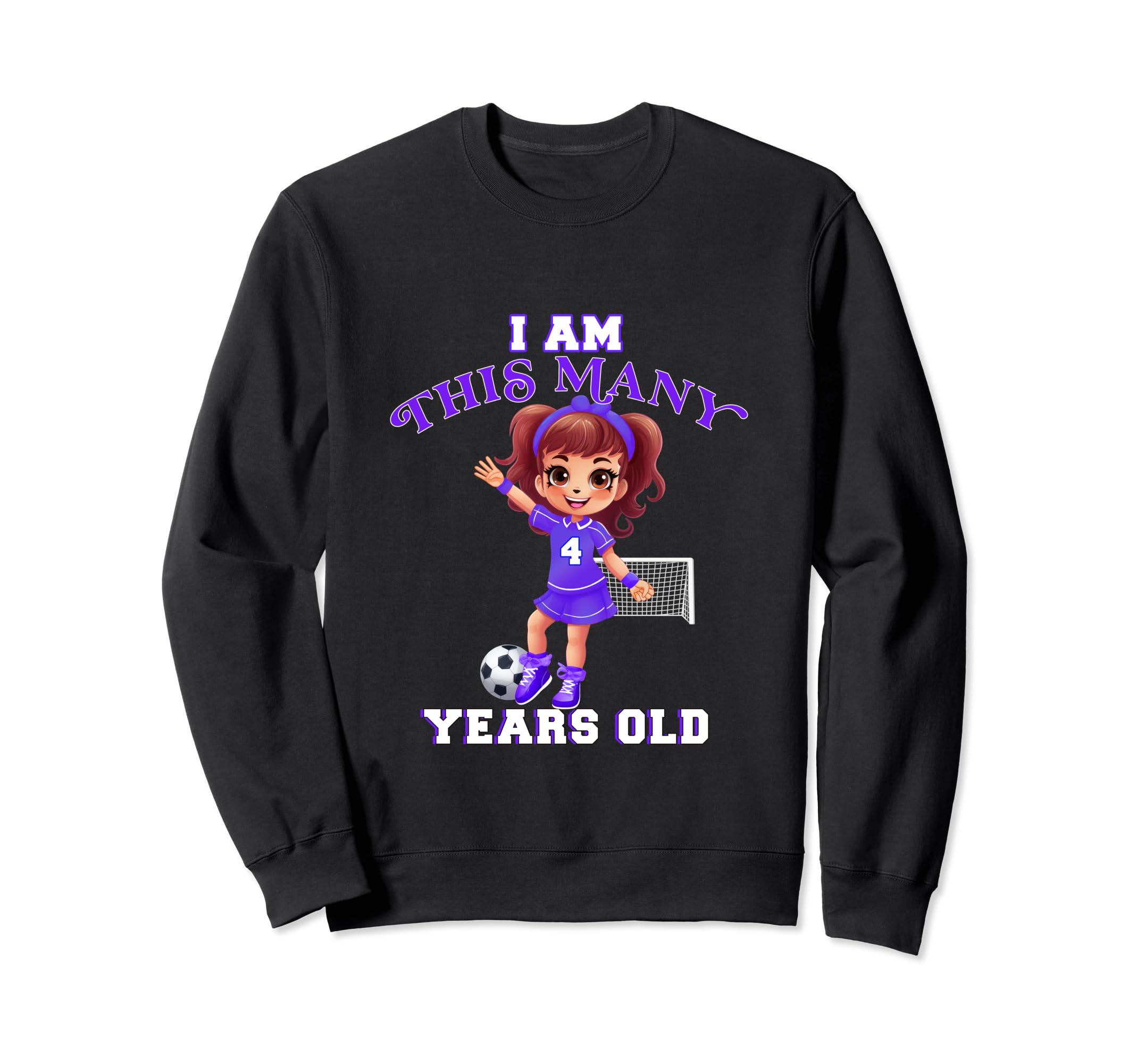 Soccer Player Four Year Old 4Th Sweatshirt - Custom Art Print Unisex