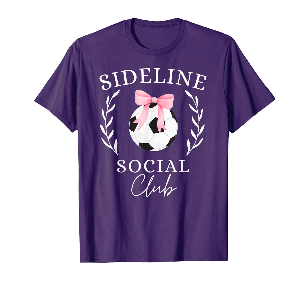 Sideline Social Club Coquette Soccer T-Shirt - Custom Art Print Men Women