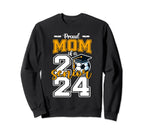 Proud Mom 2024 Senior Soccer High Sweatshirt - Minimalist Print for Adults