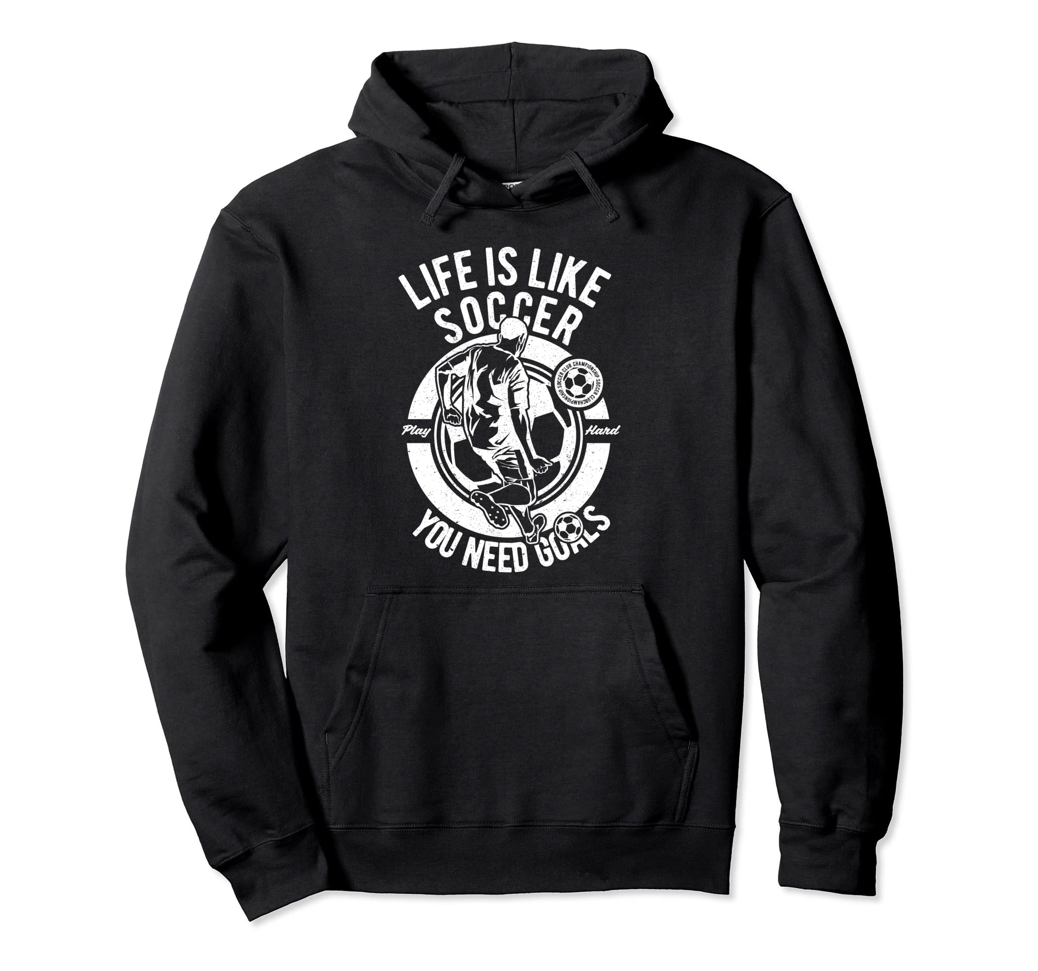 Life Is Like Soccer Soccer Players Hoodie - Graphic Print for Adults