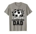 Senior Dad Class 2026 Soccer Drip Melt T-Shirt - Novelty Apparel Men Women