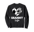 Grammy Life Heart Funny Soccer Sweatshirt - Casual Everyday Wear Unisex