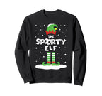 Snowy Soccer Elf Matching Family Costume Sweatshirt - Trendy Graphic Unisex