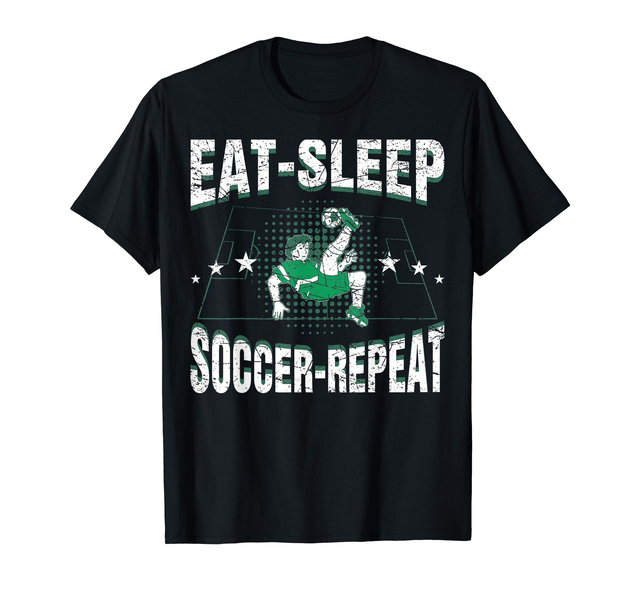 Eat Sleep Soccer Repeat Funny Soccer T-Shirt - Streetwear Style for Adults