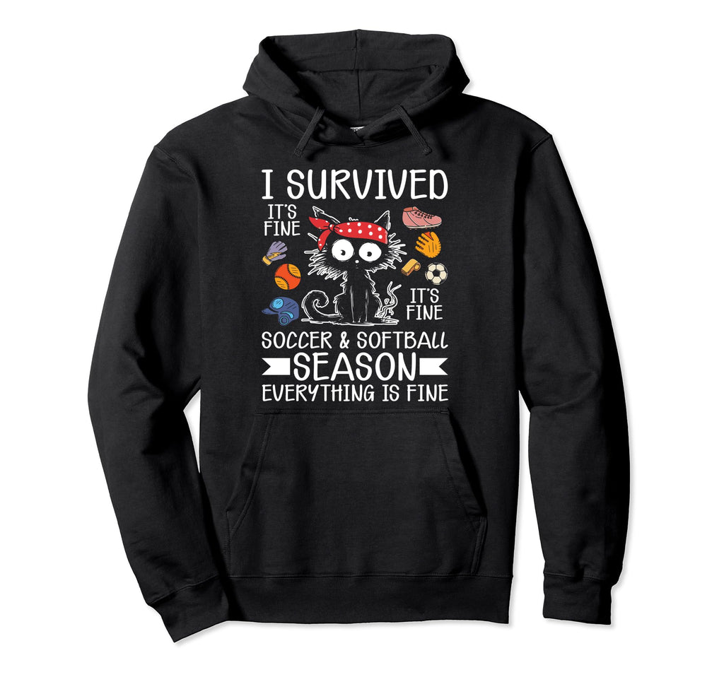 Softball And Soccer Mom Hoodie - Aesthetic Graphic for Adults
