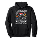 Softball And Soccer Mom Hoodie - Aesthetic Graphic for Adults