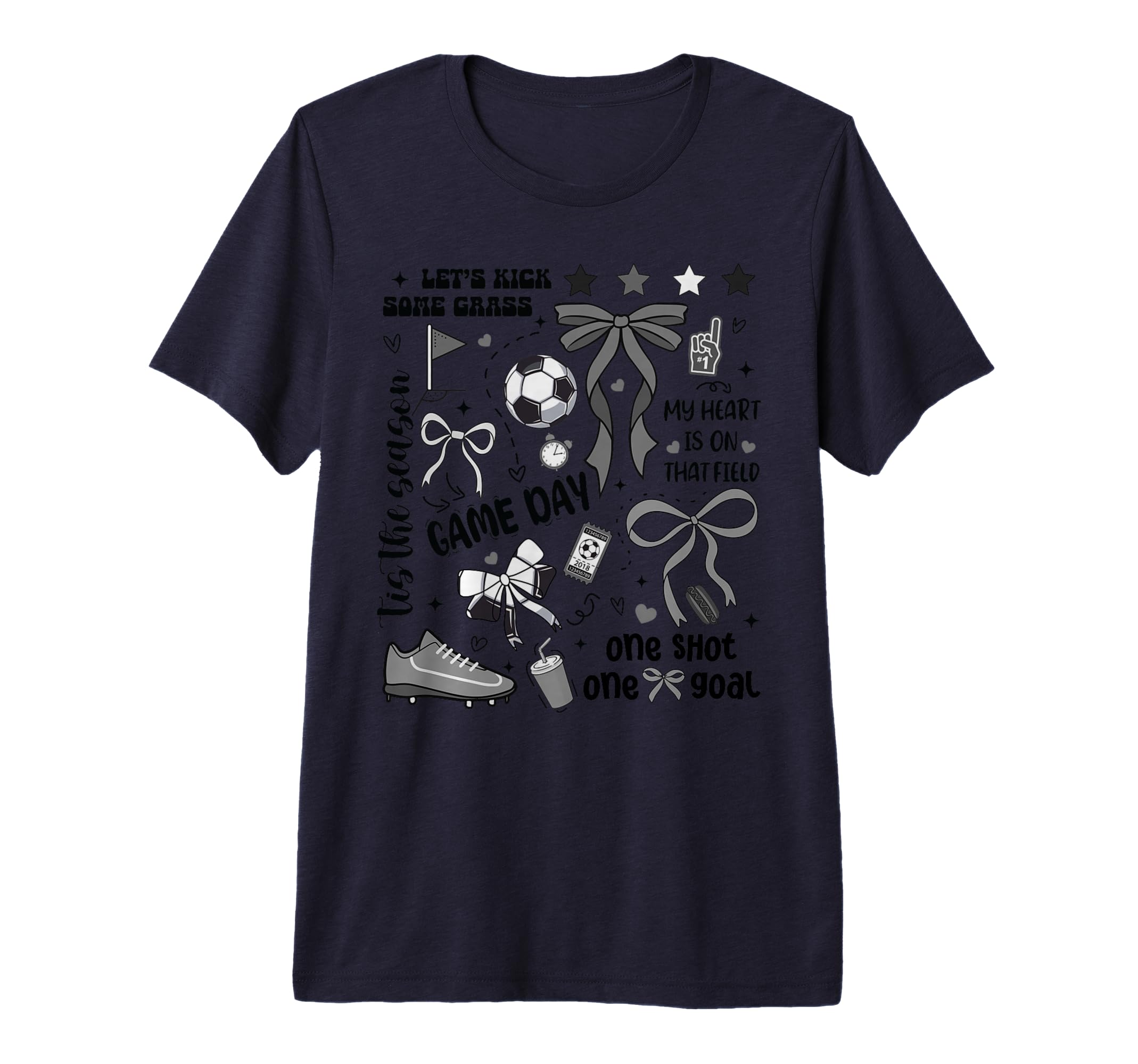Soccer Streetwear Preppy Soccer Game T-Shirt - Minimalist Print Men Women