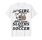 Just Who Loves Sloth And Soccer Sports T-Shirt - Trendy Graphic Men Women