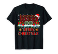 Leopard Red Plaid Santa Soccer T-Shirt - Casual Everyday Wear for Adults