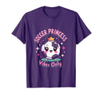 Soccer Princess Vibes Only T-Shirt - Novelty Apparel for Adults
