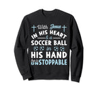 Jesus Heart He Is Unstoppable Sweatshirt - Aesthetic Graphic for Adults