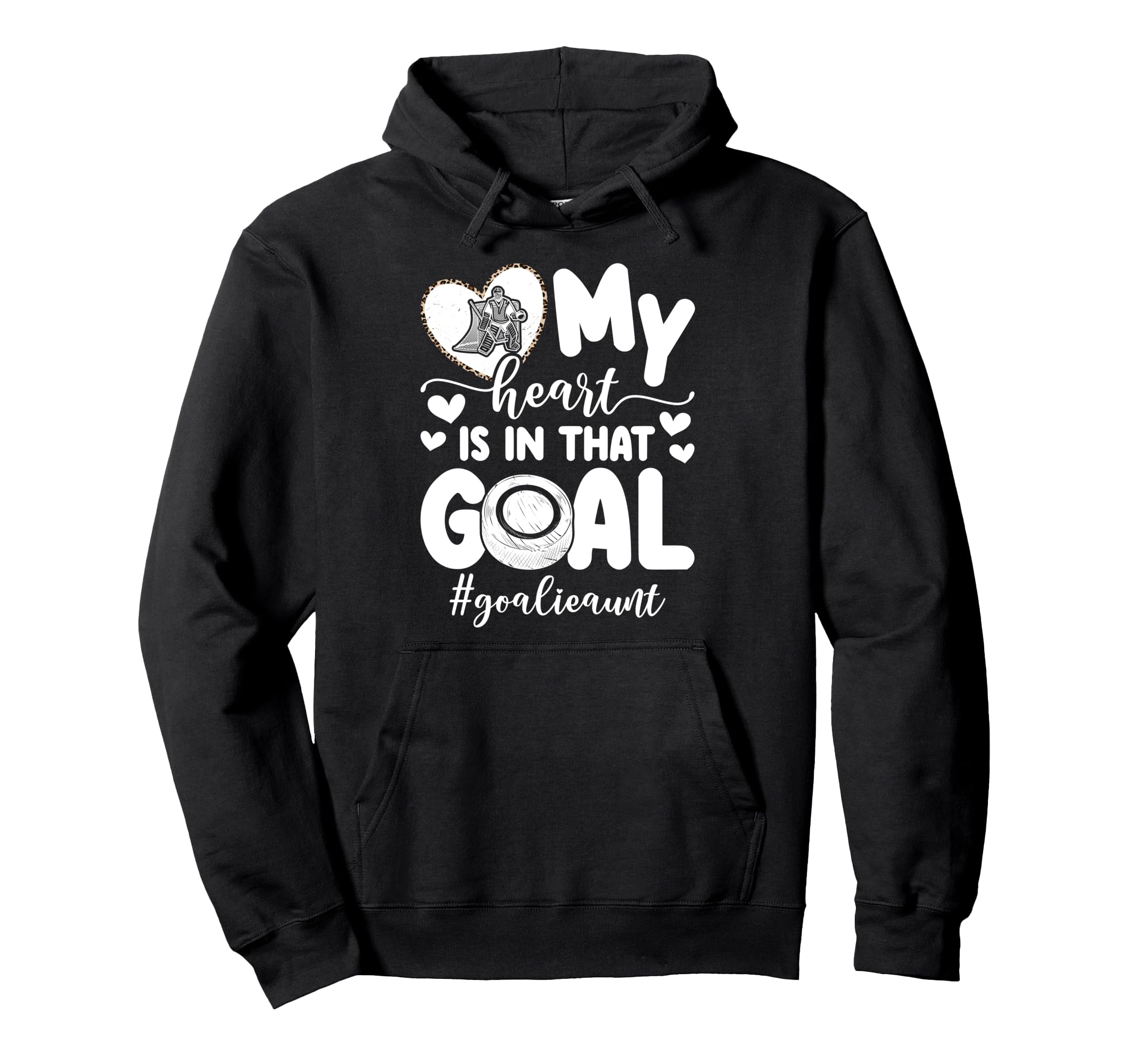 Proud Ice Hockey Goalie Aunt Hockey Hoodie - Custom Art Print Men Women