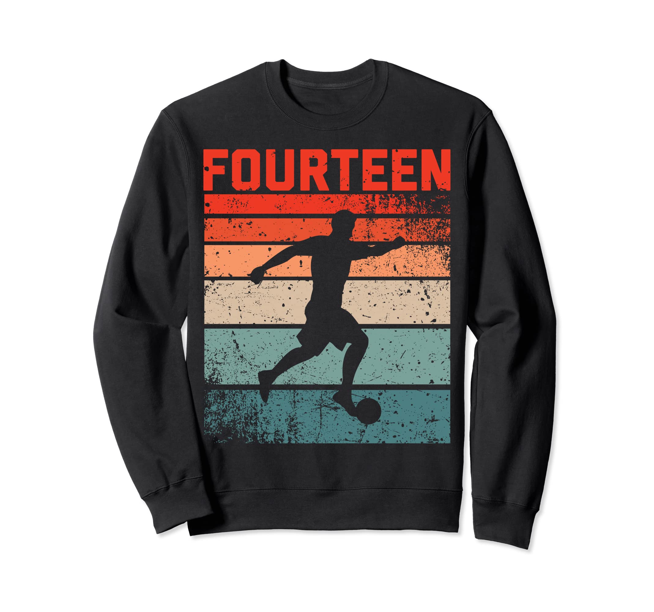 14Th Birthday Soccer 14 Years Old Sweatshirt - Minimalist Print Unisex