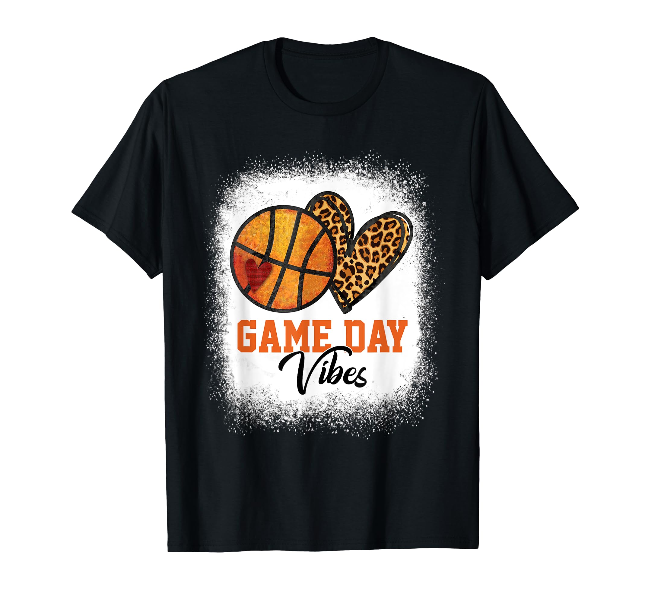 Bleached American Basketball Game Day T-Shirt - Trendy Graphic for Adults