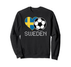 Sweden Soccer Swedish Flag Sverige Love Sweatshirt - Unique Graphic Unisex