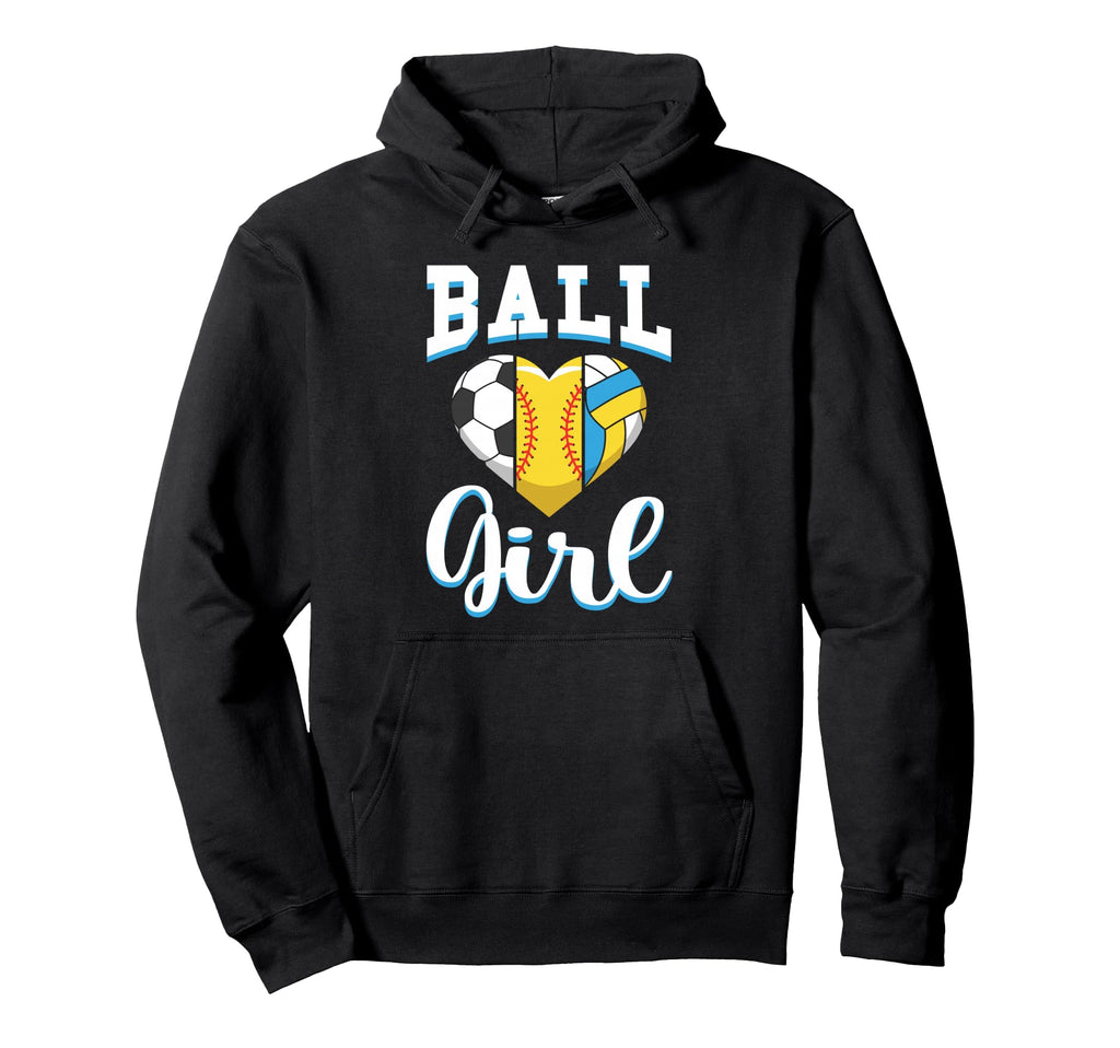 Ball Sports Heart Soccer Softball Volleyball Hoodie - Trendy Graphic Unisex