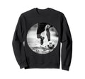 Black And White Soccer Sweatshirt - Custom Art Print Unisex