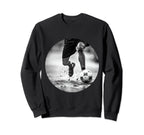 Black And White Soccer Sweatshirt - Custom Art Print Unisex