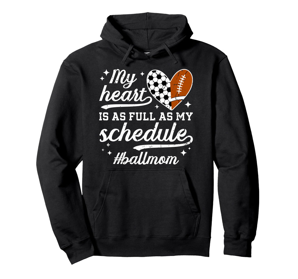 Ball Mom Proud Football Soccer Mom Hoodie - Minimalist Print Unisex