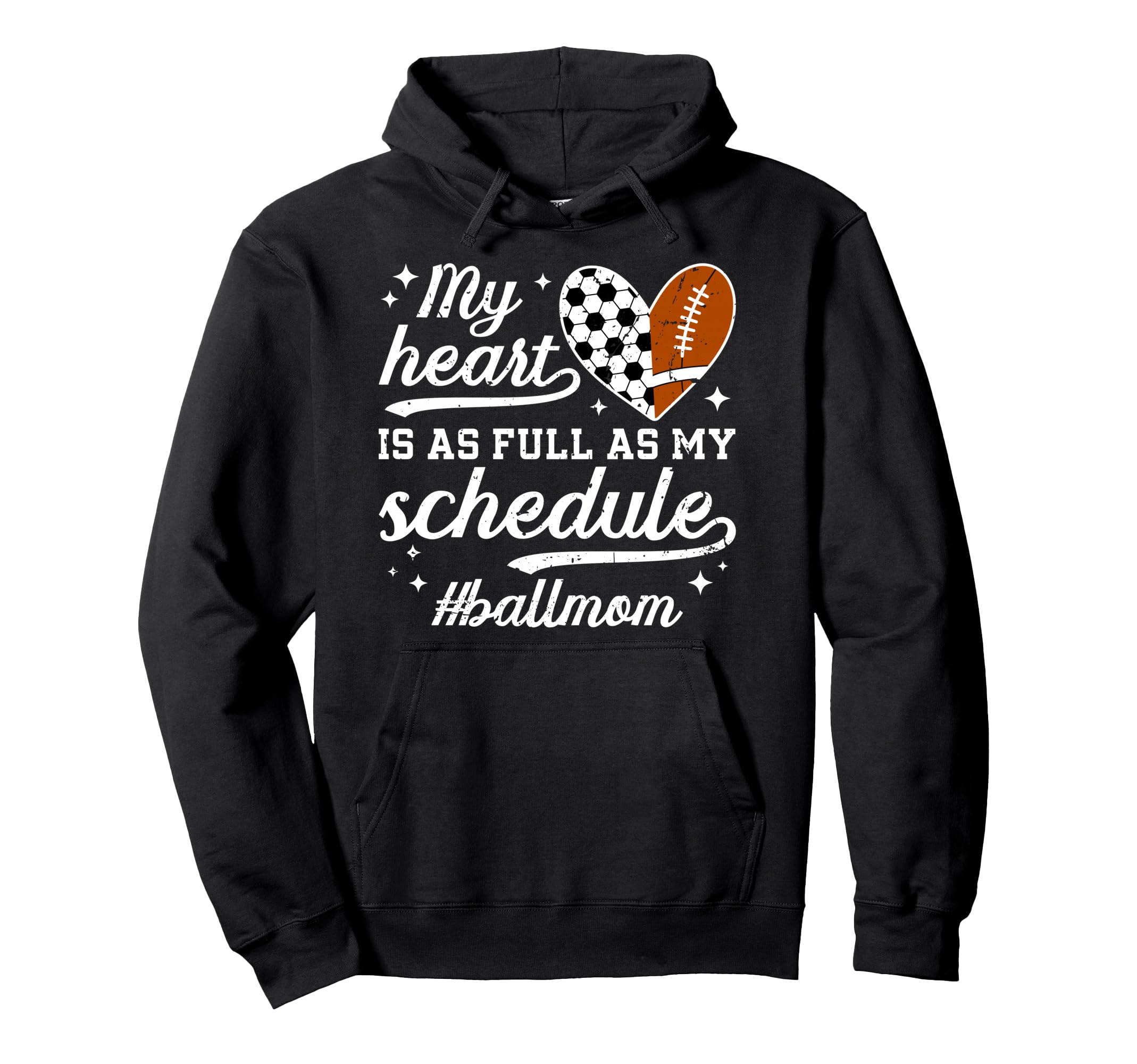 Ball Mom Proud Football Soccer Mom Hoodie - Minimalist Print Unisex