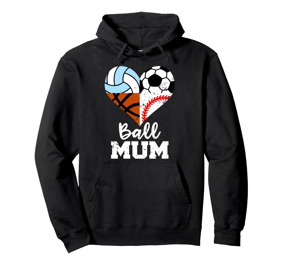Ball Mum Soccer Baseball Volleyball Hoodie - Novelty Apparel Men Women