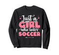Just Who Loves Soccer Football Sweatshirt - Minimalist Print for Adults