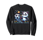 Panda Soccer Player Kicking Soccer Sweatshirt - Unique Graphic Men Women