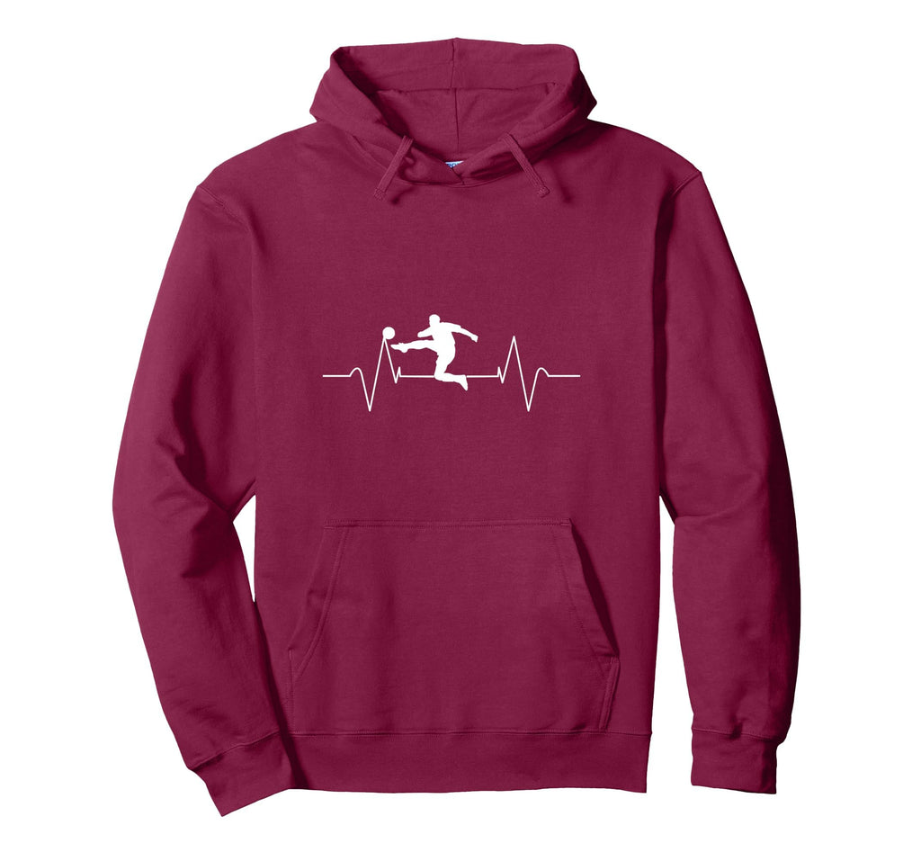Soccer Heartbeat Soccer Player Gift Hoodie - Custom Art Print Unisex