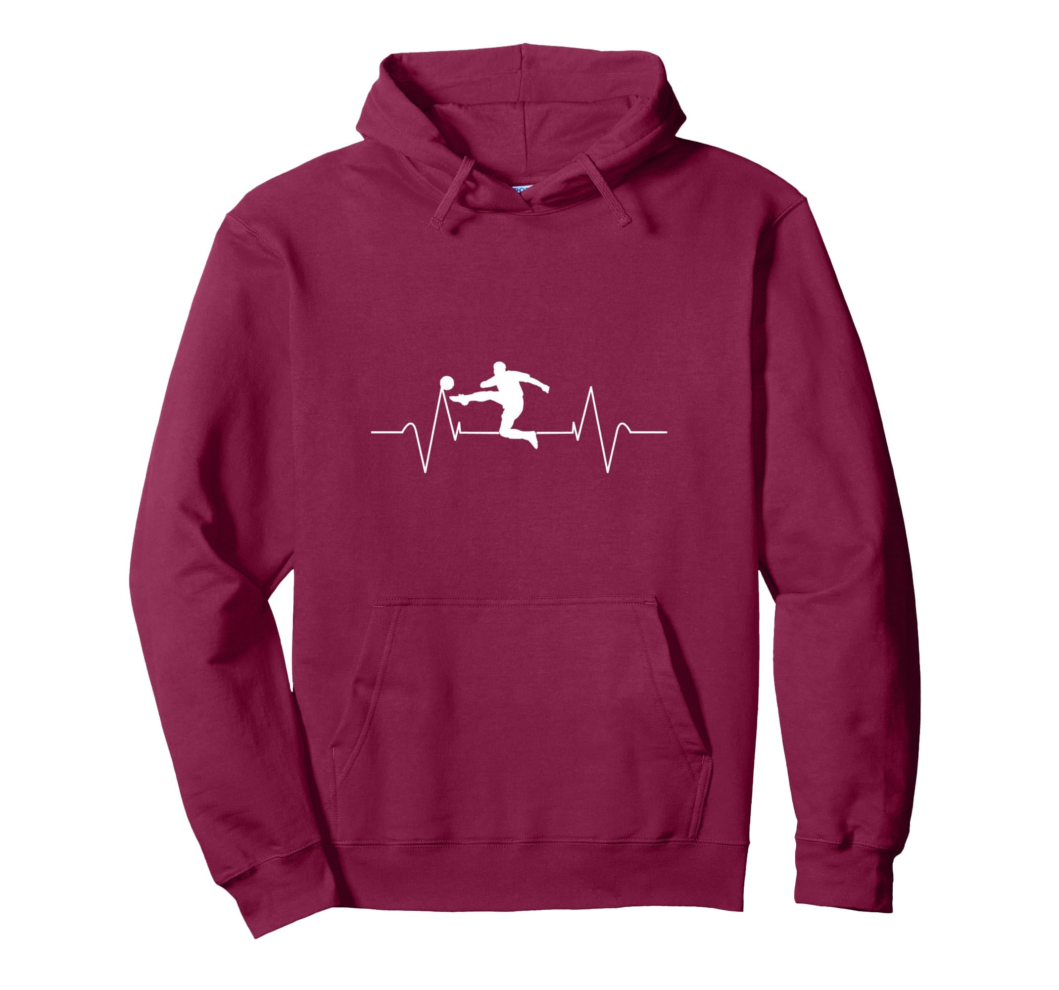 Soccer Heartbeat Soccer Player Gift Hoodie - Custom Art Print Unisex